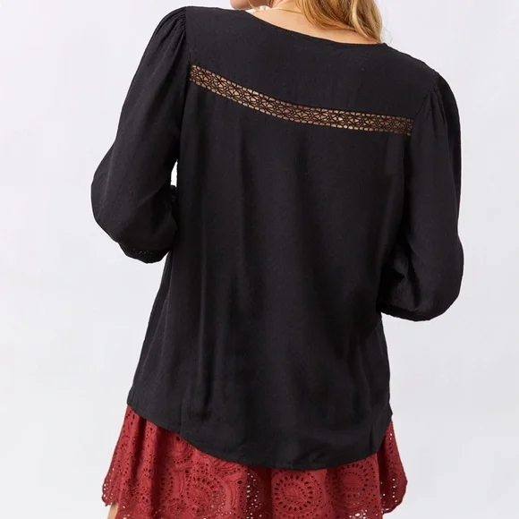 Anthropologie Puff-Sleeved Lace Blouse - Picture 2 of 4